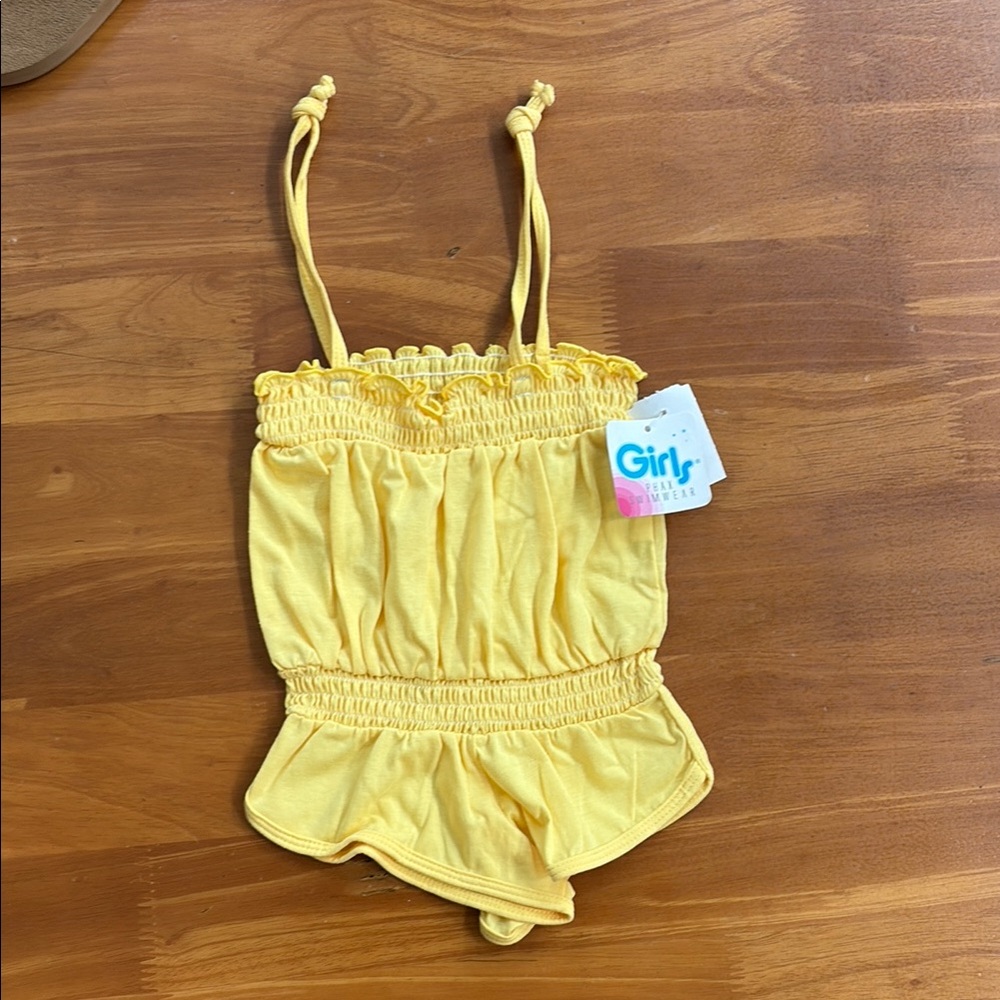 Yellow Ruffled Kids Bodysuit